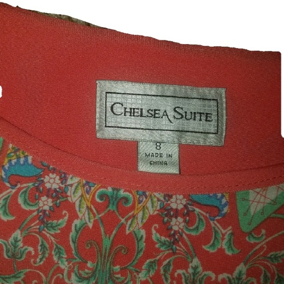 Chelsea Suite Coral Tunic Dress Size 8 - Picture 7 of 8